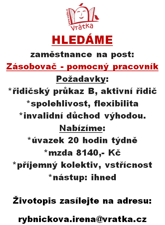 Hledáme posilu do týmu!